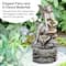Glitzhome® 22.75" LED 4-Tier Concrete Fairy Outdoor Fountain